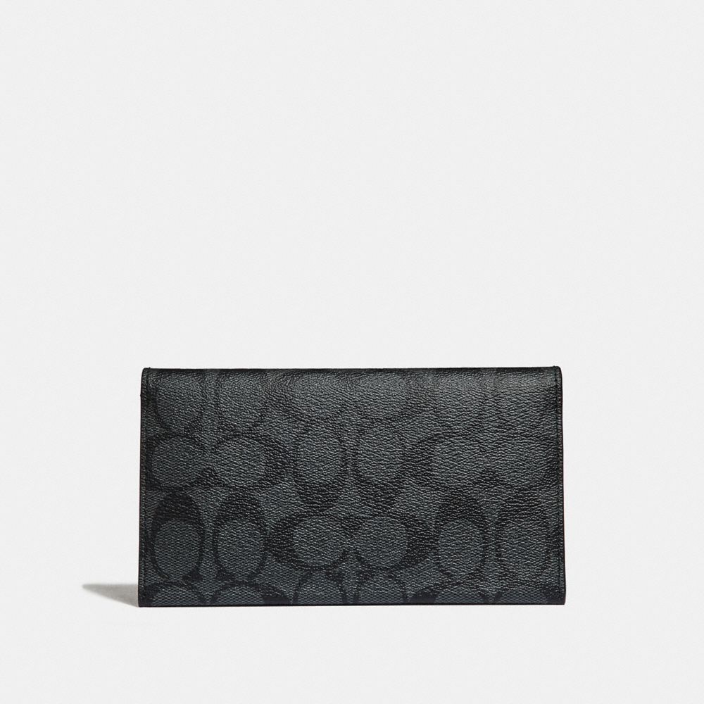 COACH F32625 LARGE UNIVERSAL PHONE CASE IN SIGNATURE CANVAS CHARCOAL/BLACK/BLACK-ANTIQUE-NICKEL