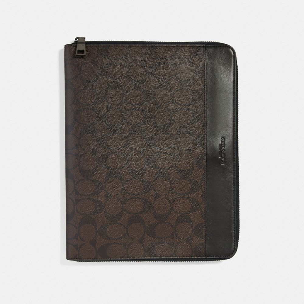 TECH CASE IN SIGNATURE CANVAS - MAHOGANY/BROWN - COACH F32654