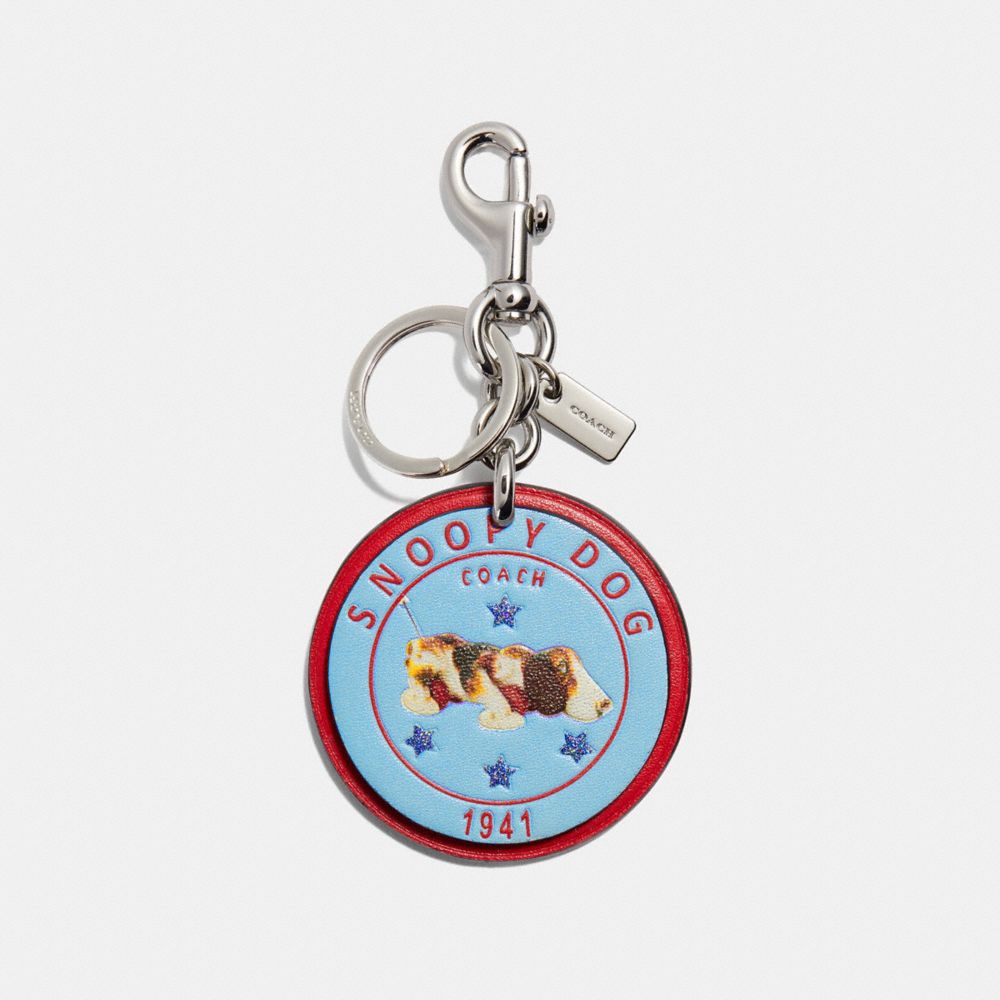 SNOOPY DOG BAG CHARM - COACH f32657 - MULTI/SILVER