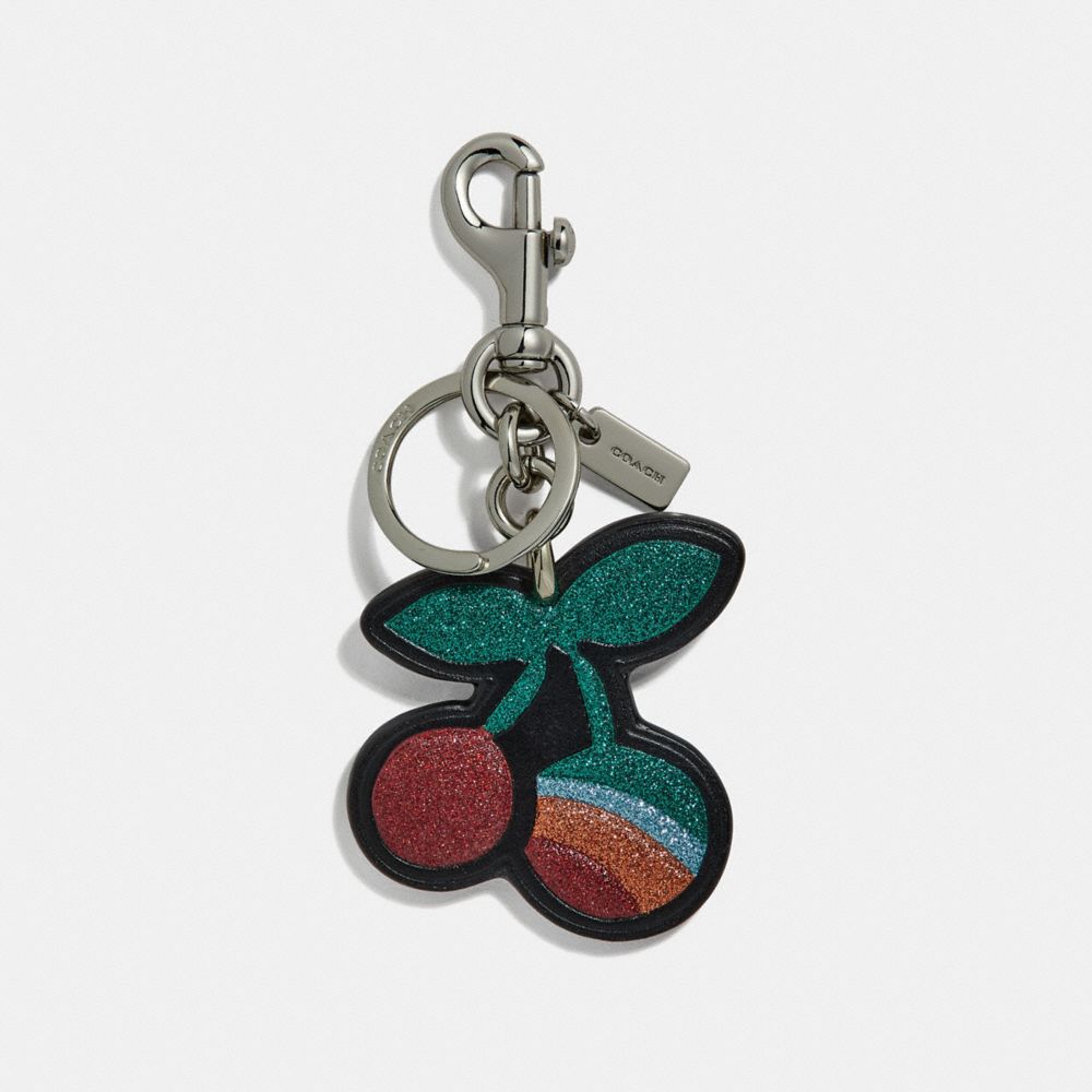 CHERRY BAG CHARM - f32674 - MULTI/SILVER