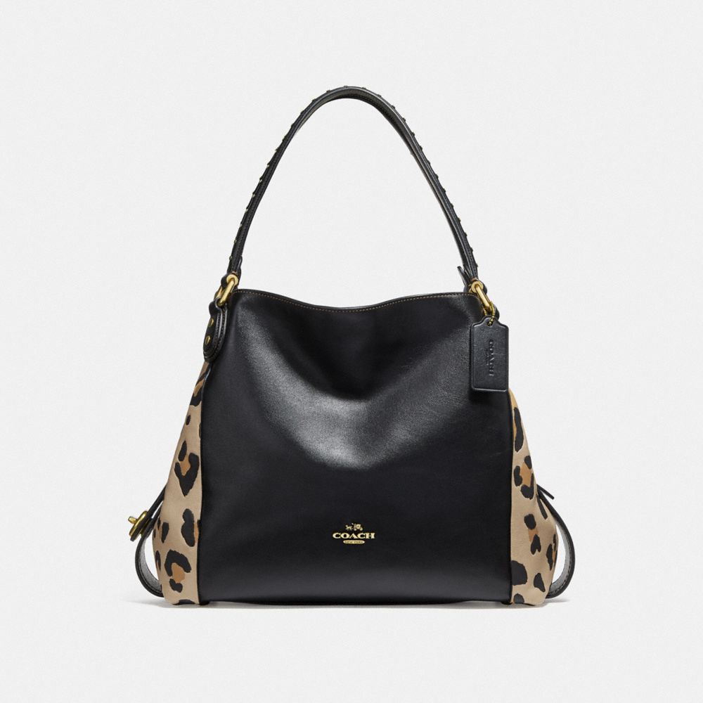 EDIE SHOULDER BAG 31 WITH BLOCKED LEOPARD PRINT - F32728 - B4/LEOPARD