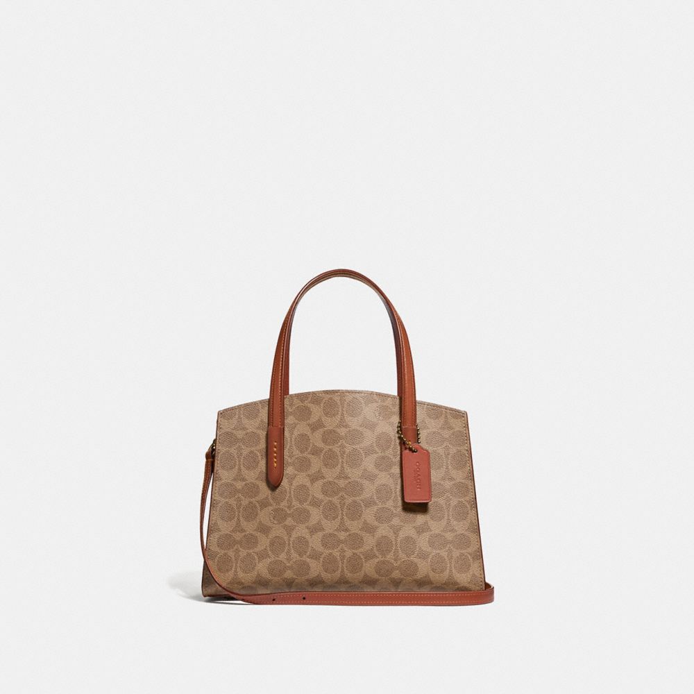 COACH F32749 - CHARLIE CARRYALL 28 IN SIGNATURE CANVAS B4/RUST