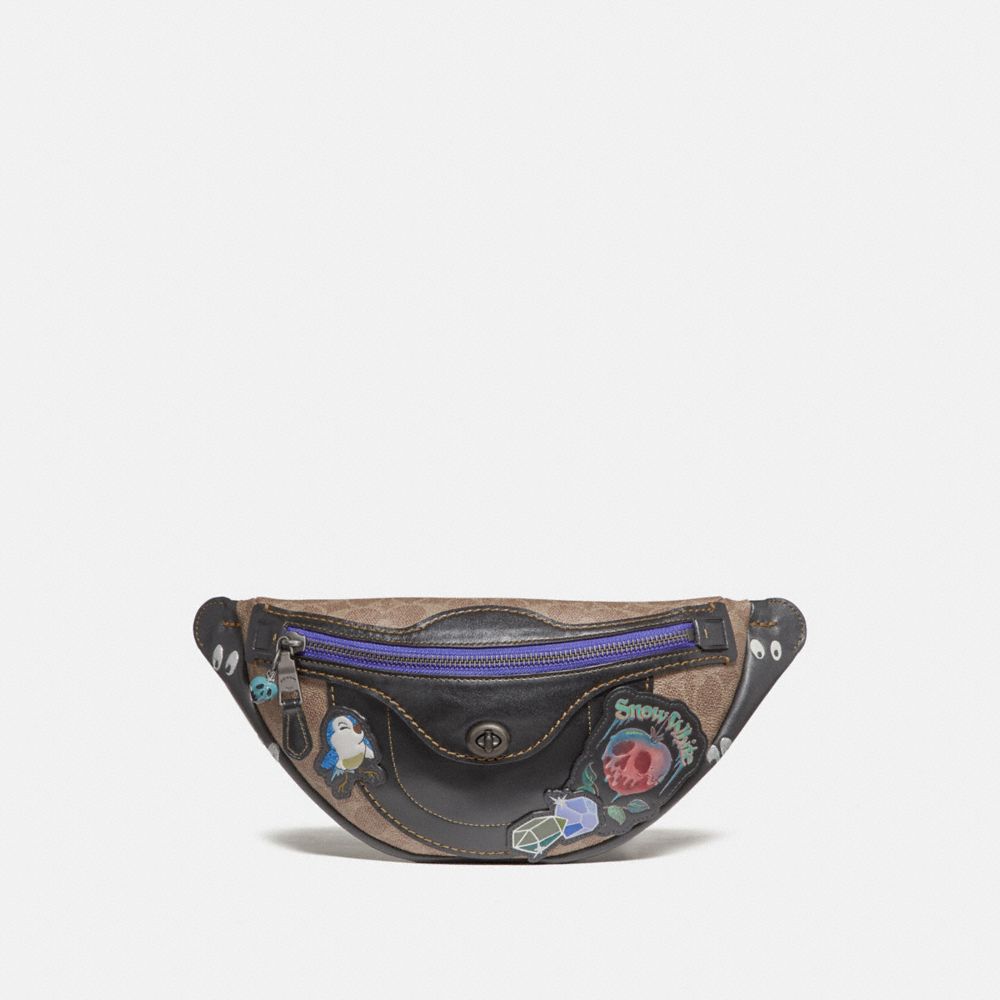 COACH F32756 Disney X Coach Campus Pack In Signature Patchwork BLACK