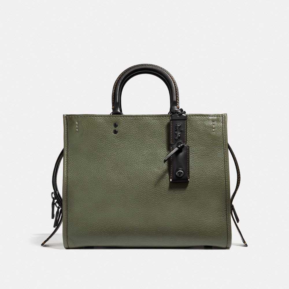COACH F32779 Rogue With Bell Flower Print Interior ARMY GREEN