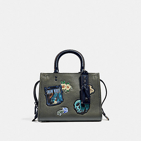 COACH DISNEY X COACH ROGUE 25 WITH PATCHES - ARMY GREEN/BLACK COPPER - F32780