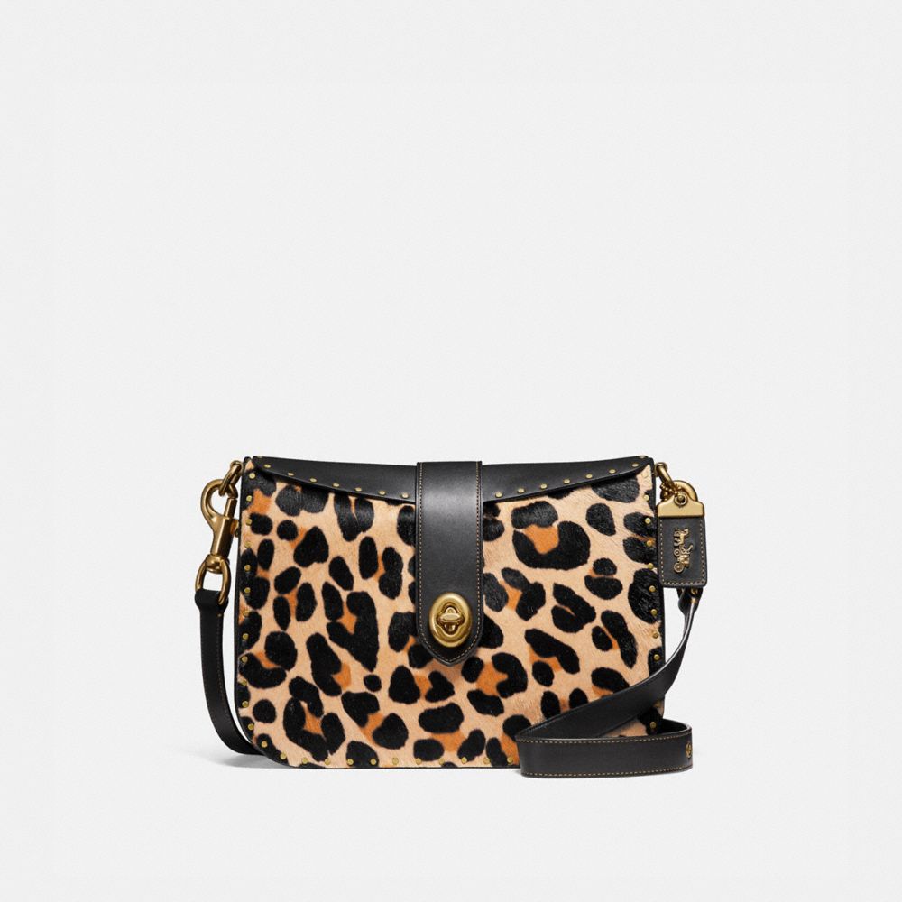 COACH PAGE 27 WITH LEOPARD PRINT - LEOPARD/BRASS - F32870
