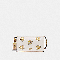 COACH F32874 - DINKY WITH ROSE APPLIQUE CHALK/BRASS