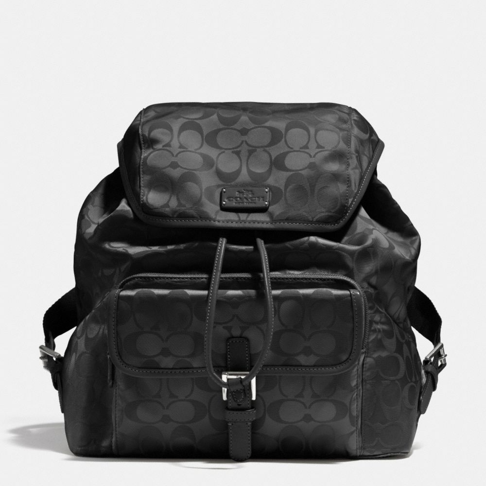 Coach nylon 2024 backpack black