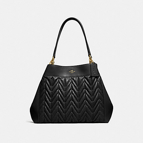 COACH LEXY SHOULDER BAG WITH QUILTING - BLACK/LIGHT GOLD - F32978