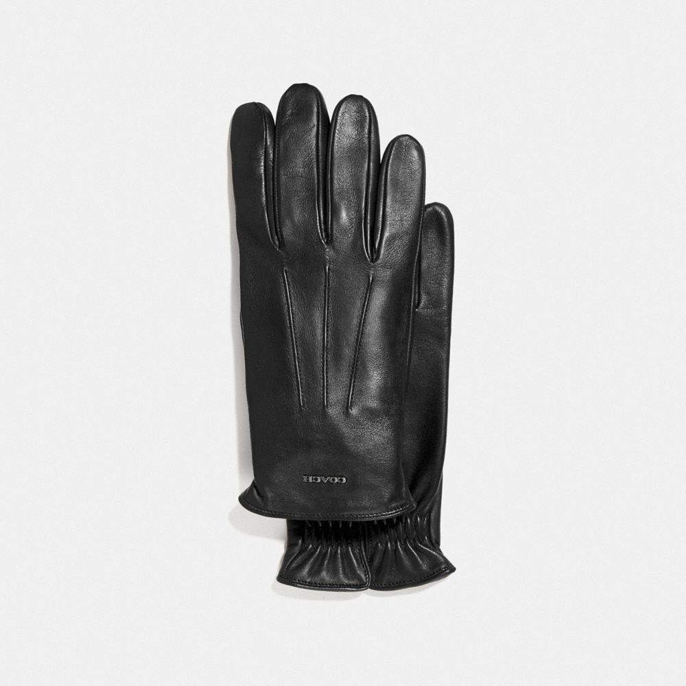 COACH F33083 Tech Napa Gloves BLACK