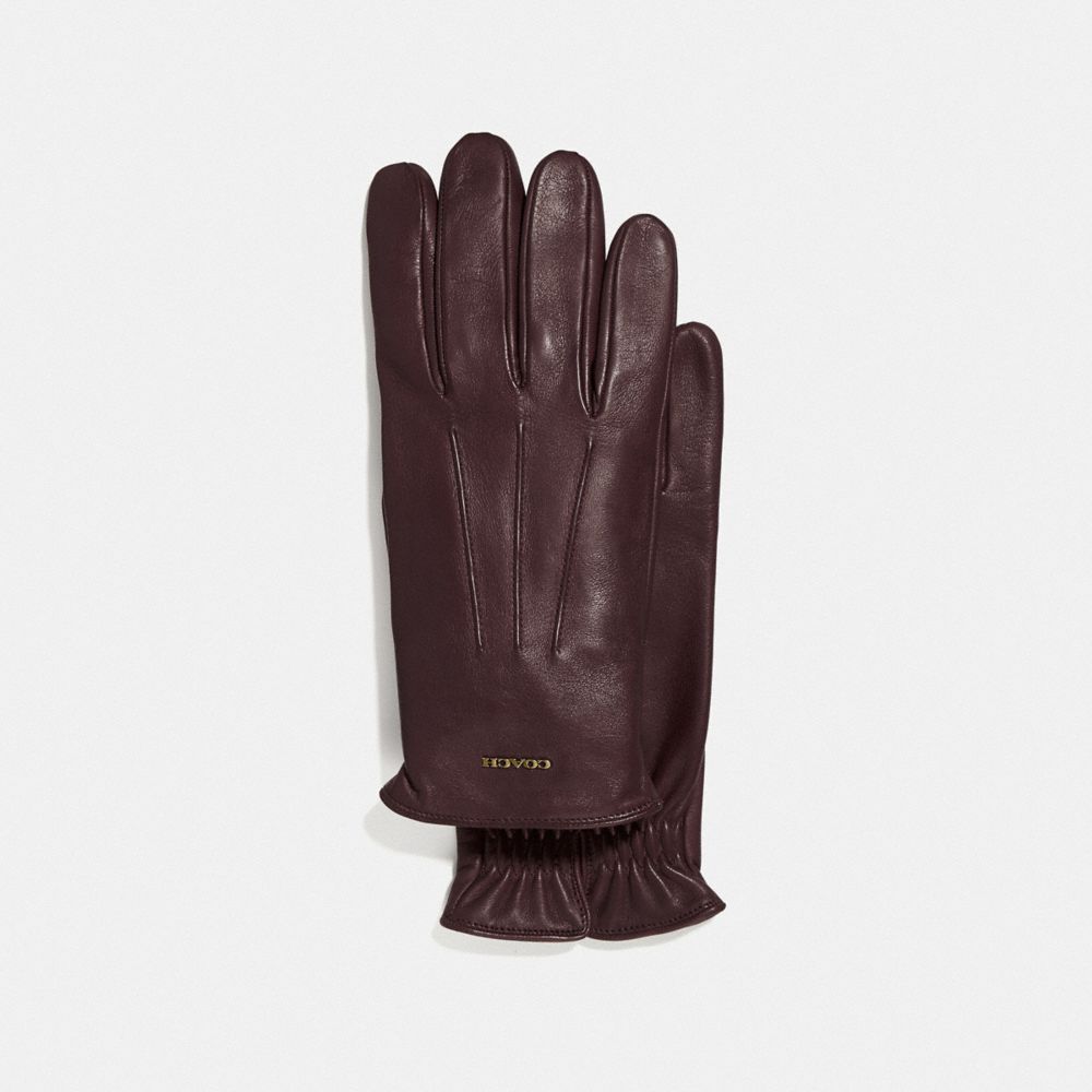 COACH F33083 Tech Napa Gloves MAHOGANY