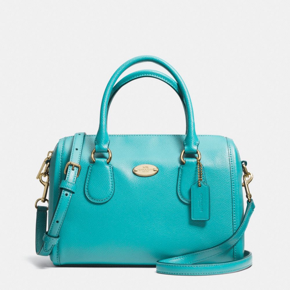 Coach F11808 Mini Bennett Satchel In Crossgrain Leather With Webbed Strap  Military Green
