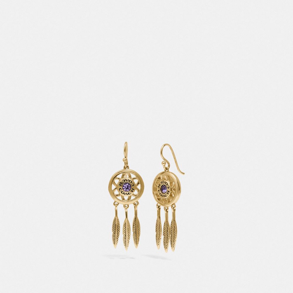 COACH F33386 - DREAM CATCHER DANGLE EARRINGS GD/MULTI