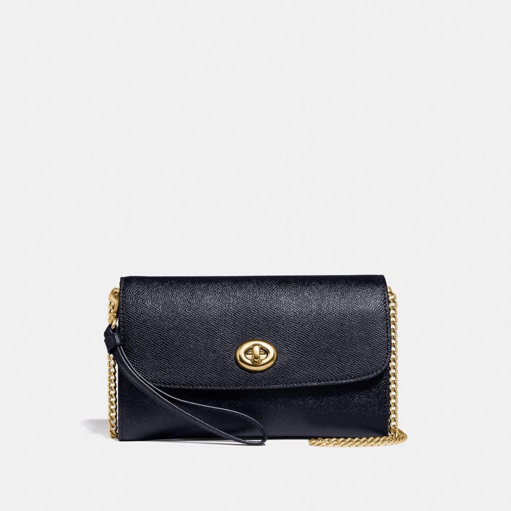 COACH F33390 Chain Crossbody MIDNIGHT/GOLD