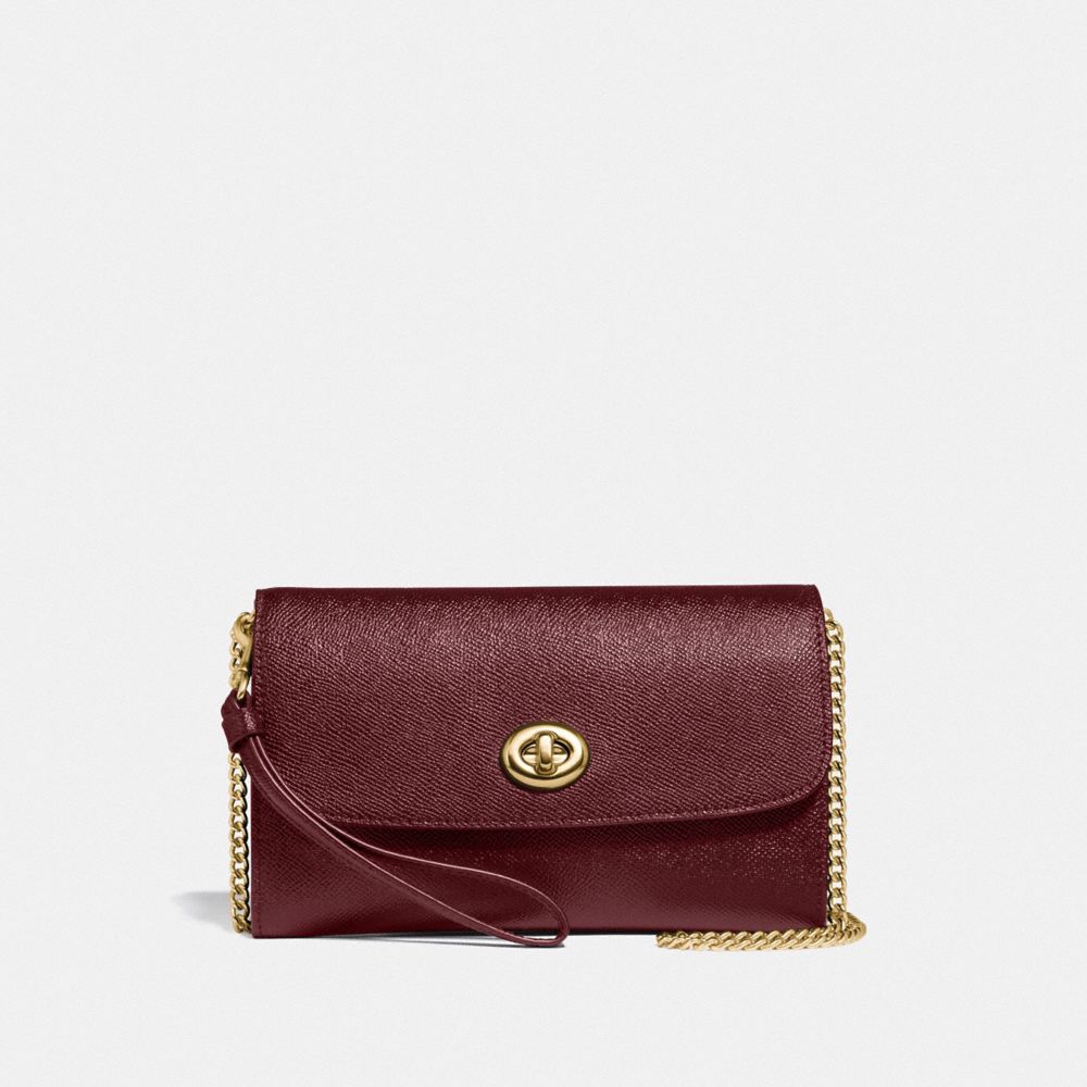 COACH F33390 CHAIN CROSSBODY IM/WINE