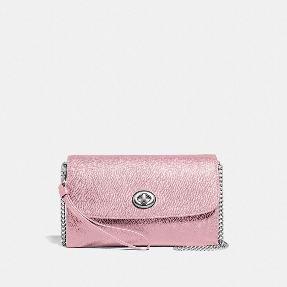 COACH CHAIN CROSSBODY - CARNATION/SILVER - F33390