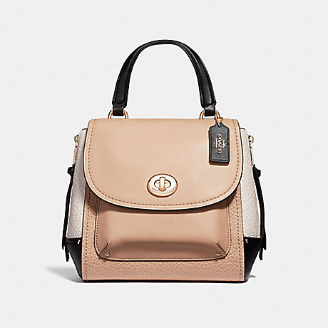 COACH FAYE BACKPACK IN COLORBLOCK - BEECHWOOD/LIGHT GOLD - F33401