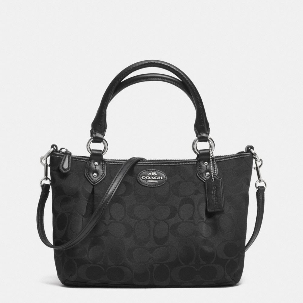 COLETTE SIGNATURE MINI FASHION SATCHEL - SILVER/BLACK - COACH F33416