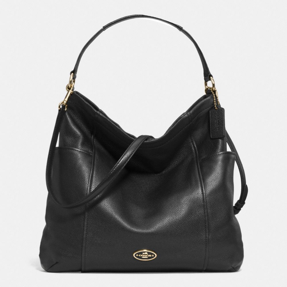 GALLERY HOBO IN LEATHER - LIGHT GOLD/BLACK - COACH F33436