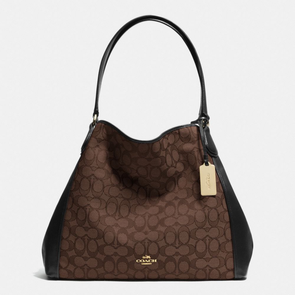 COACH F33523 EDIE SHOULDER BAG IN SIGNATURE LIAA8