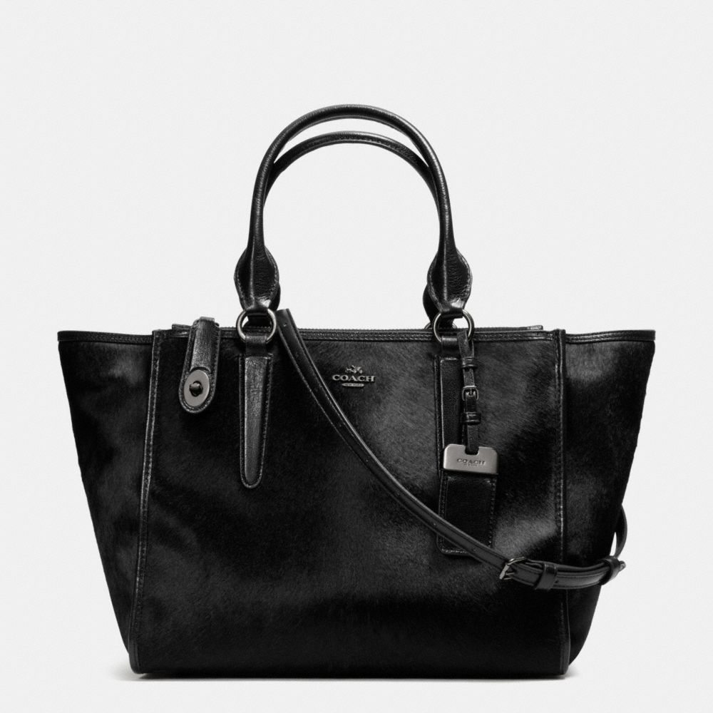 CROSBY CARRYALL IN HAIRCALF - ANTIQUE NICKEL/BLACK - COACH F33535