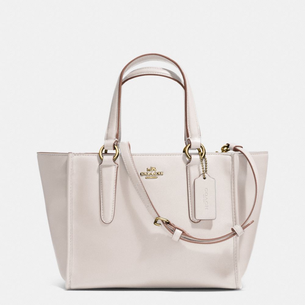 CROSBY MINI CARRYALL IN SMOOTH LEATHER - LIGHT GOLD/CHALK - COACH F33537