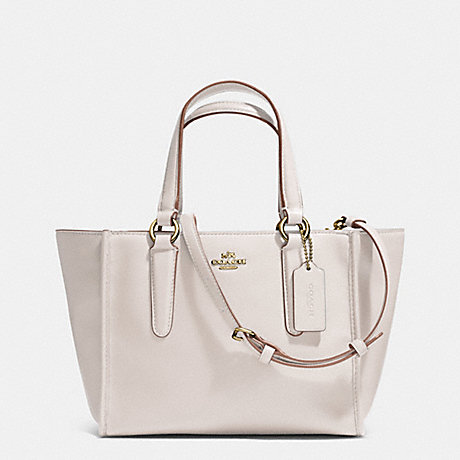 COACH CROSBY MINI CARRYALL IN SMOOTH LEATHER - LIGHT GOLD/CHALK - f33537