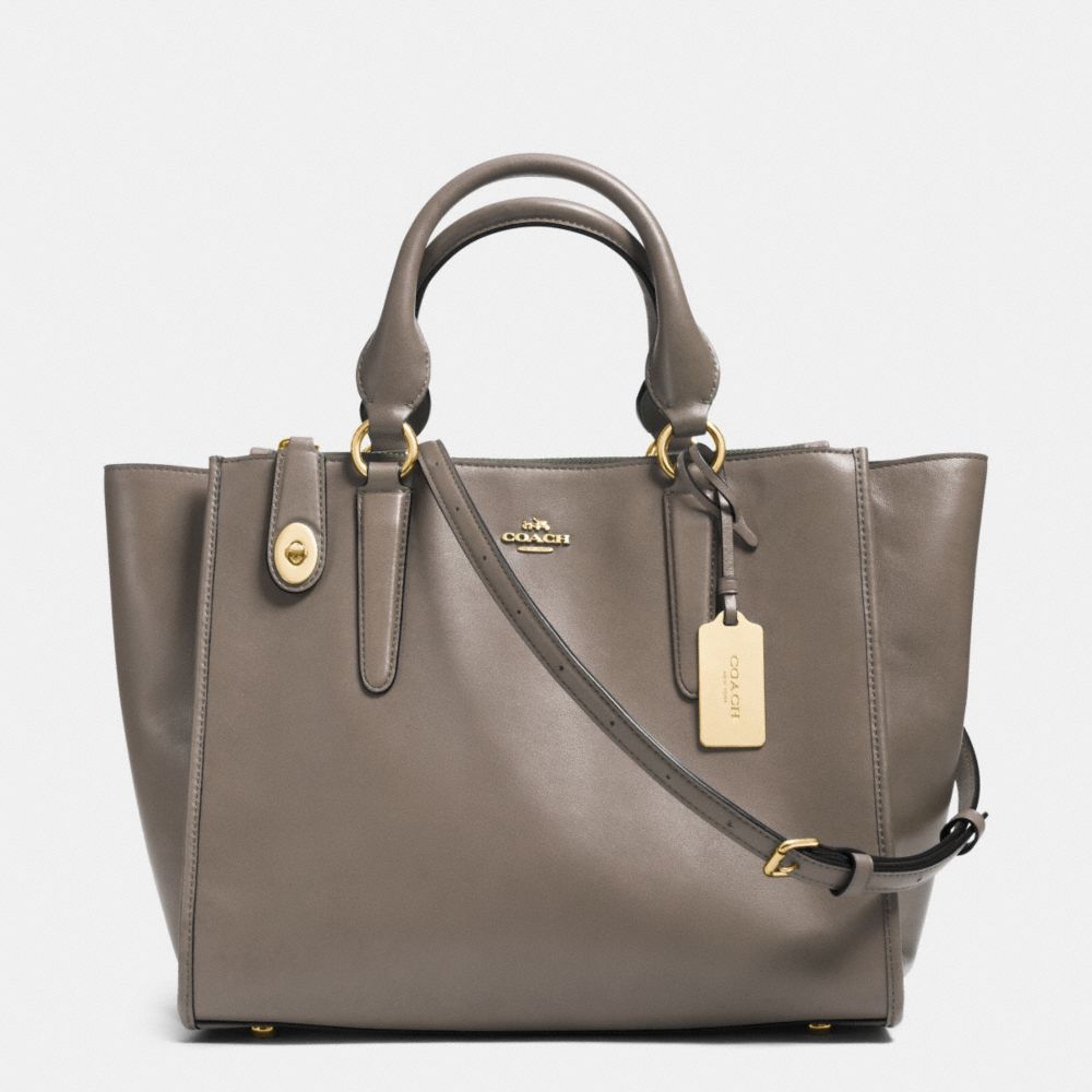 CROSBY CARRYALL IN SMOOTH LEATHER - f33545 - FOG