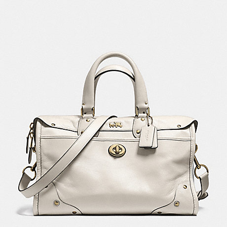 RHYDER SATCHEL IN LEATHER - COACH F33689 - LIGHT GOLD/CHALK