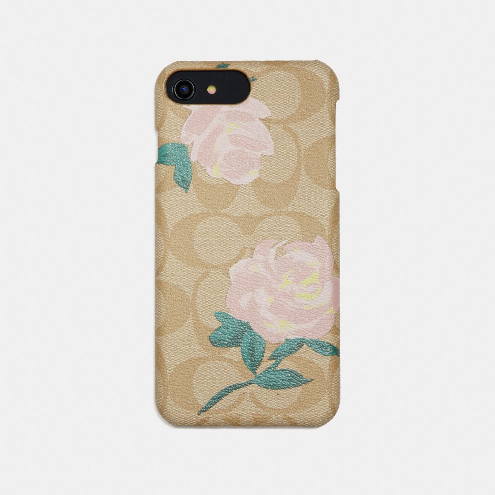 COACH F33710 - SIGNATURE ROSE PRINT IPHONE 7 PLUS CASE IVORY/BLUSH