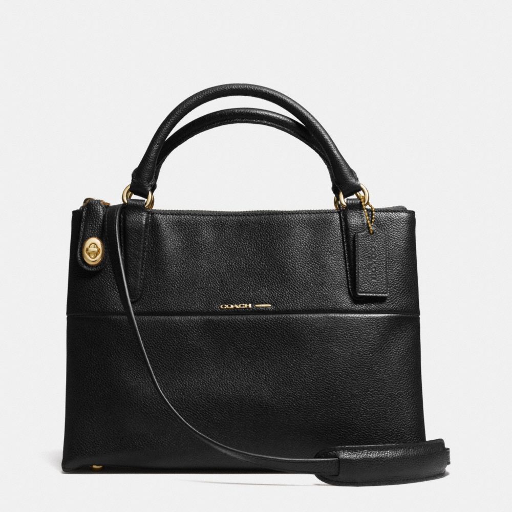 SMALL TURNLOCK BOROUGH BAG IN PEBBLE LEATHER - f33732 -  LIGHT GOLD/BLACK