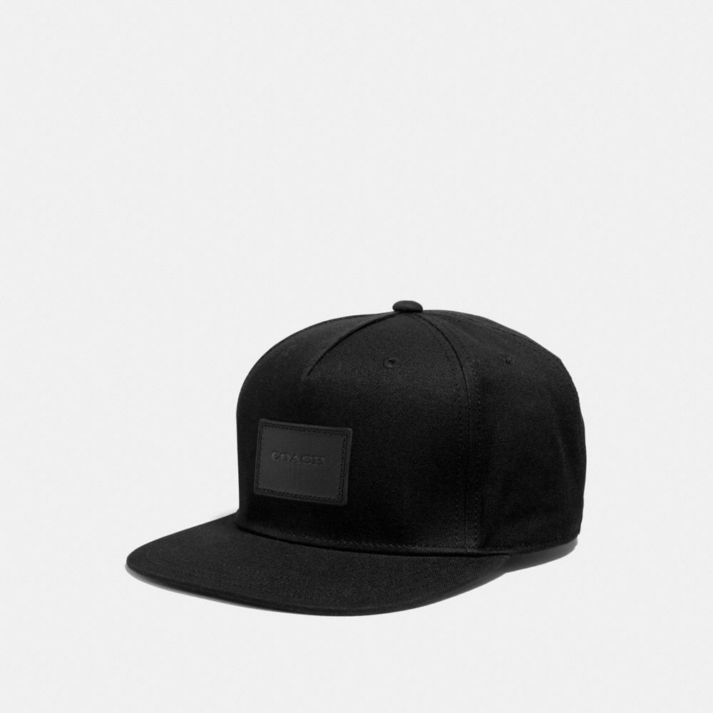 COACH F33774 Flat Brim Hat BLACK