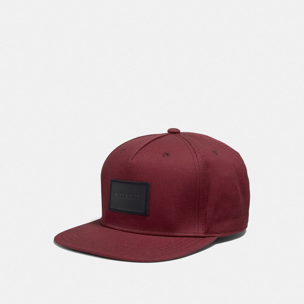 COACH F33774 FLAT BRIM HAT CURRANT