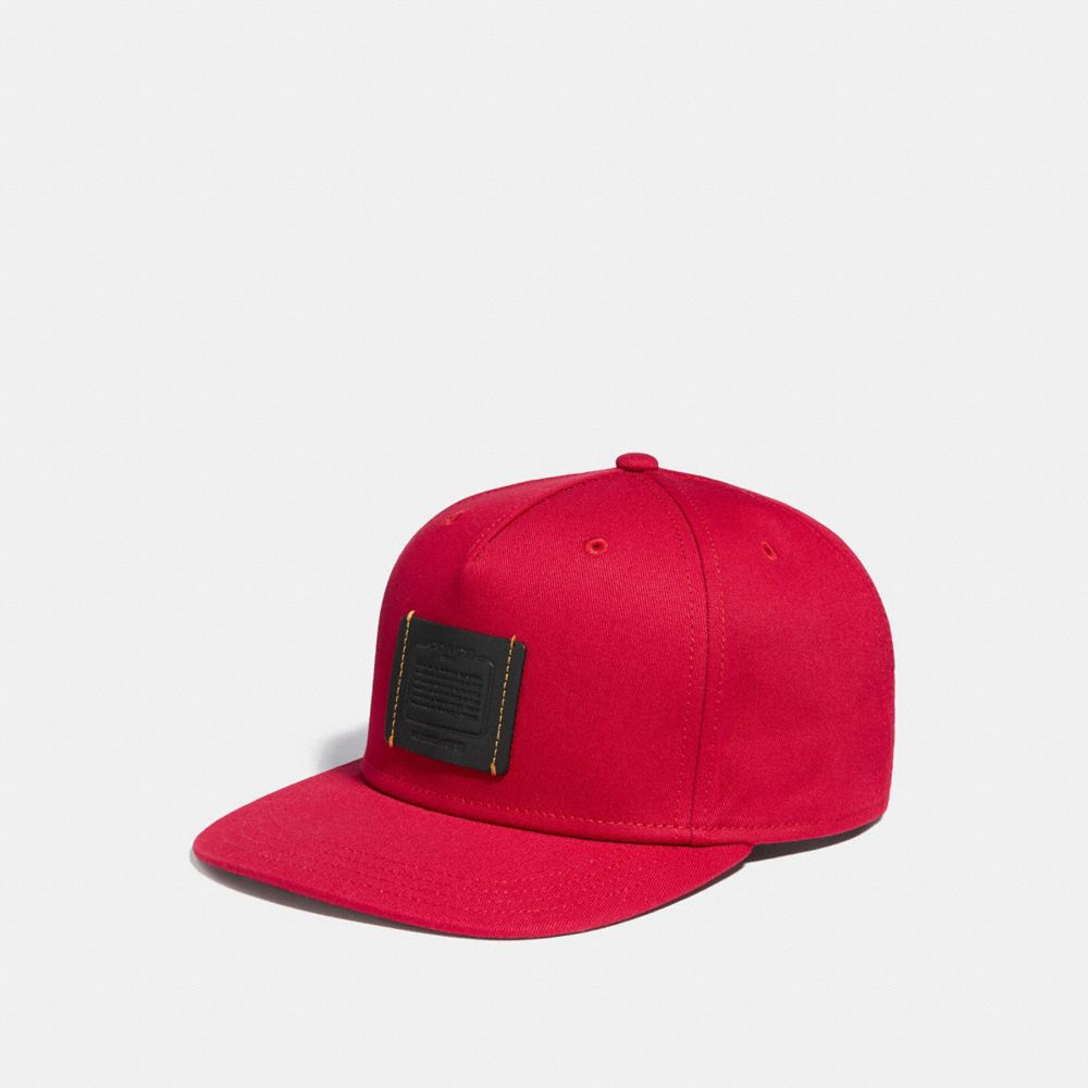 COACH f33774 FLAT BRIM HAT RED