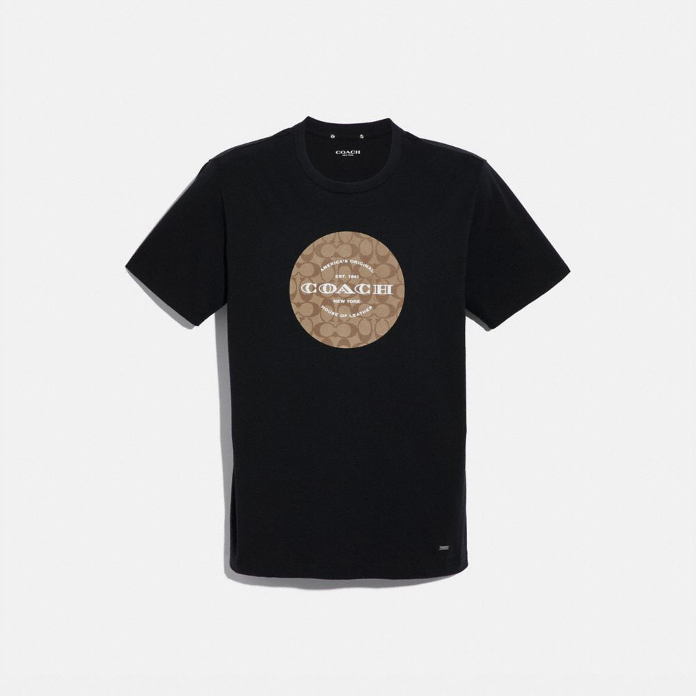 COACH f33780 COACH SIGNATURE T-SHIRT BLACK