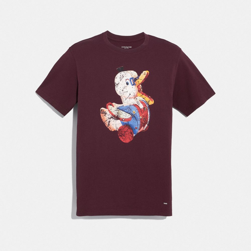 COACH F33785 - DUCK T-SHIRT BURGUNDY