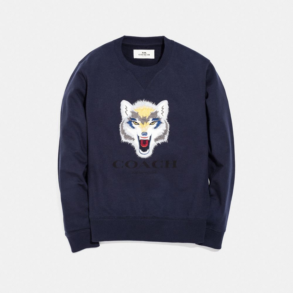 COACH F33786 - WOLF GRAPHIC SWEATSHIRT MIDNIGHT