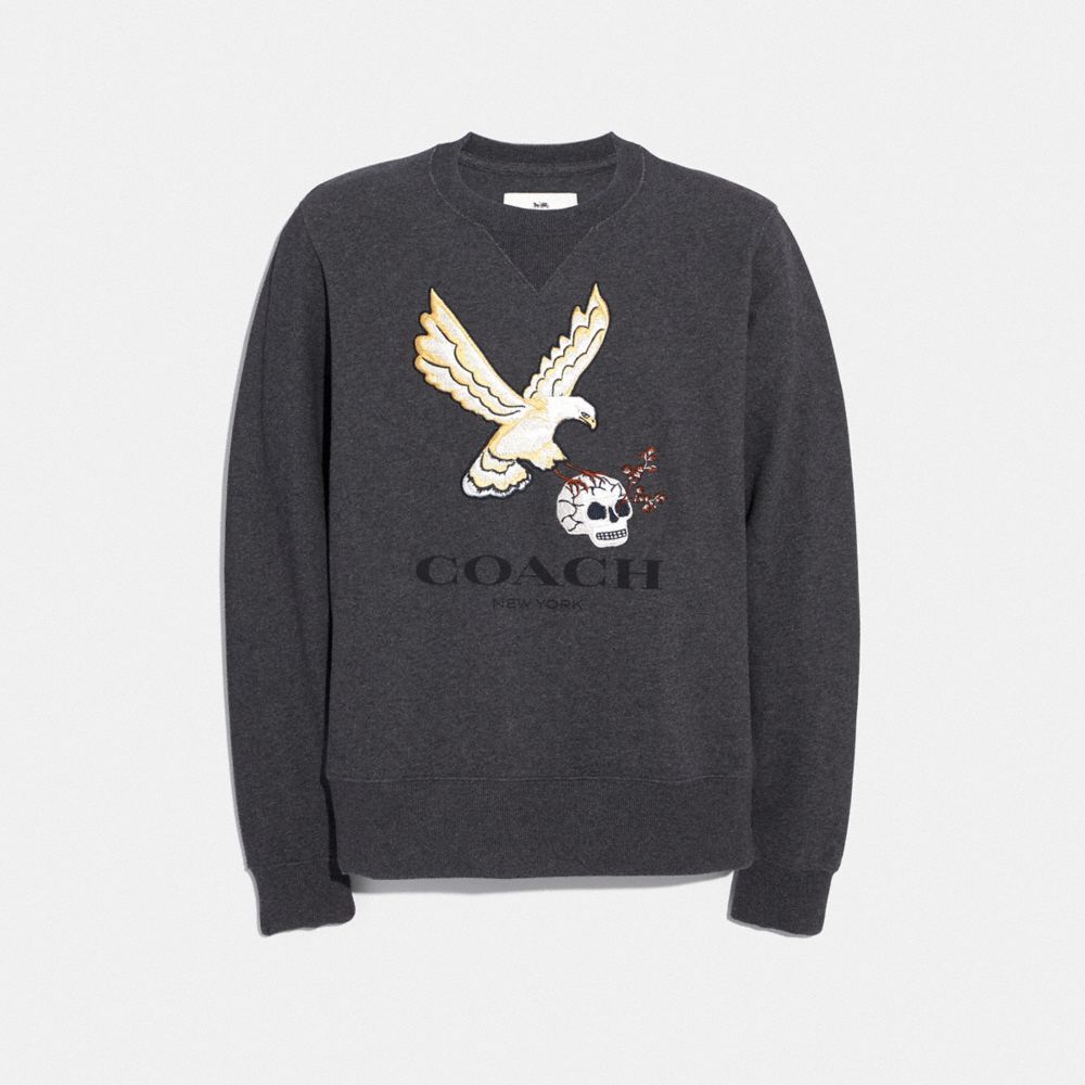 COACH EAGLE GRAPHIC SWEATSHIRT - CHARCOAL - F33787