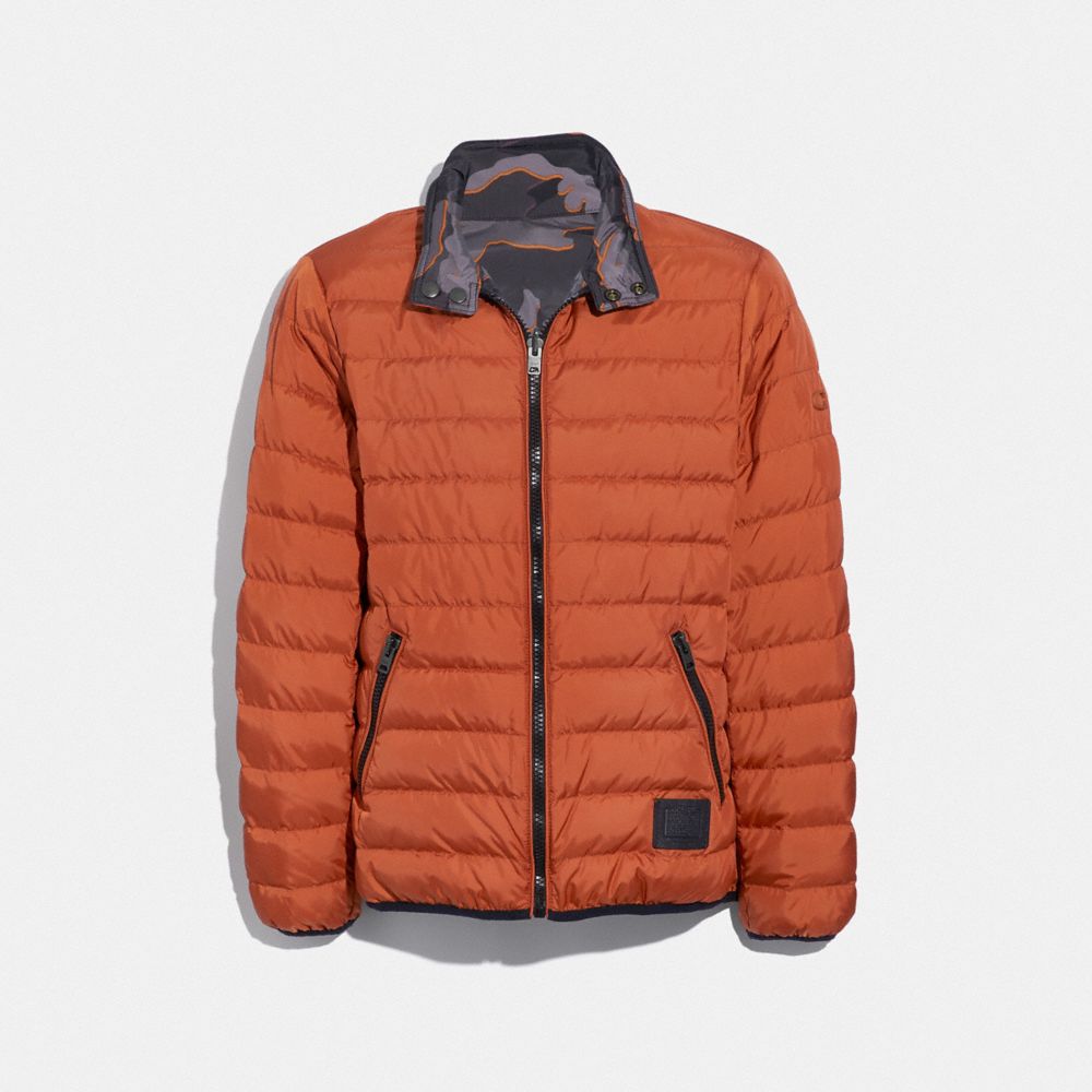 REVERSIBLE DOWN JACKET - F33790 - RUST GREY CAMO