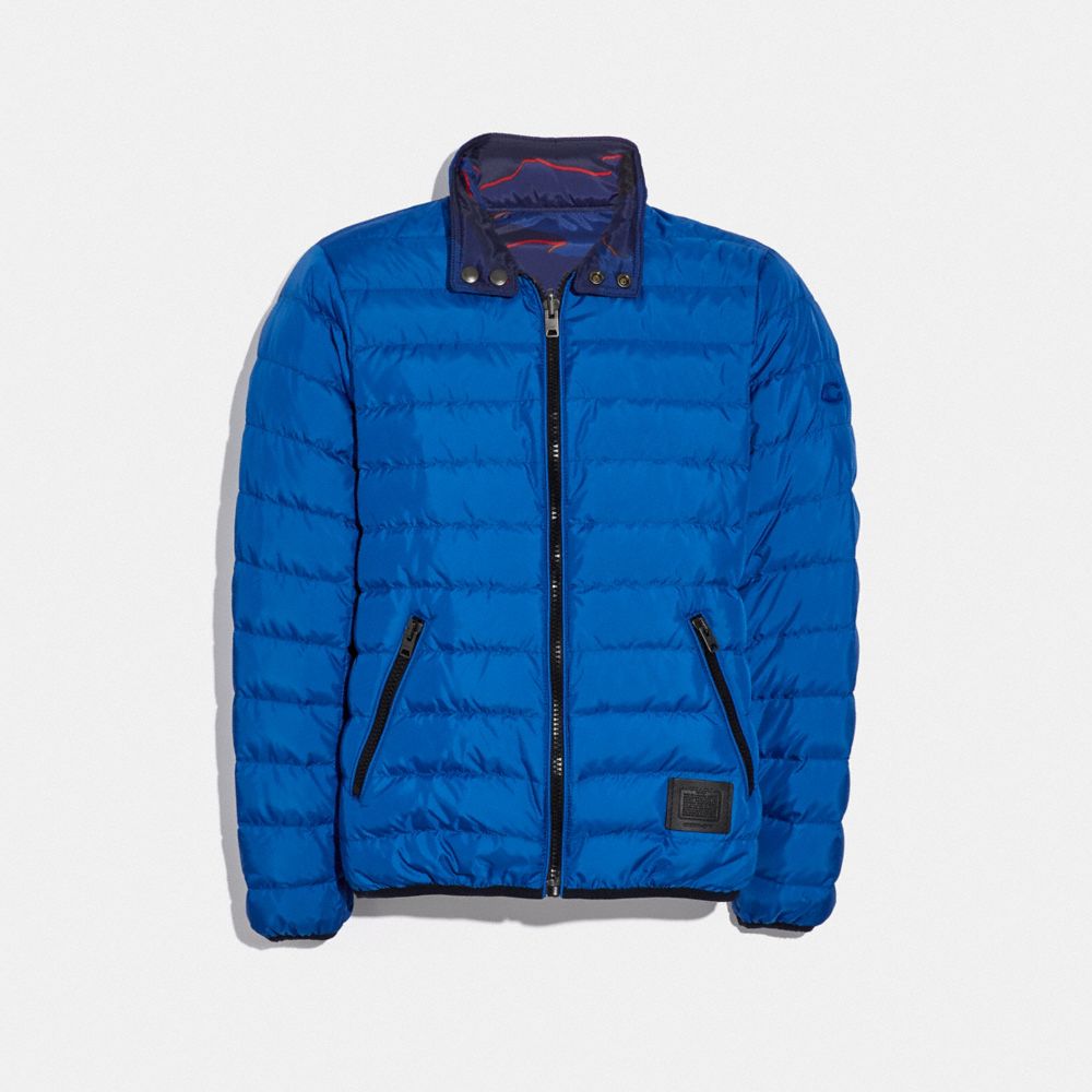 REVERSIBLE DOWN JACKET - F33790 - BLUE BLUE CAMO