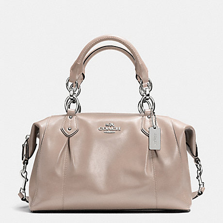 COLETTE SATCHEL IN LEATHER - COACH F33806 - SILVER/GREY BIRCH