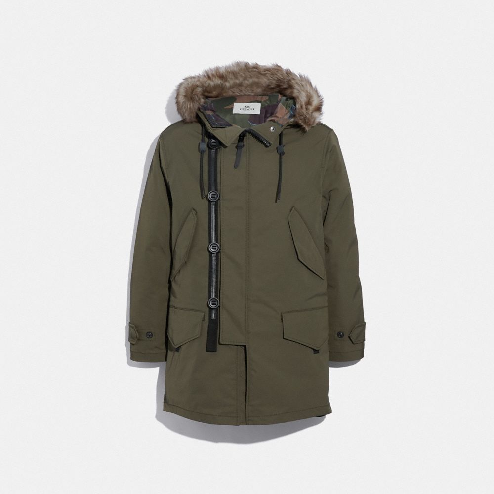 3-IN-1 DOWN PARKA WITH SHEARLING - OLIVE - COACH F33815