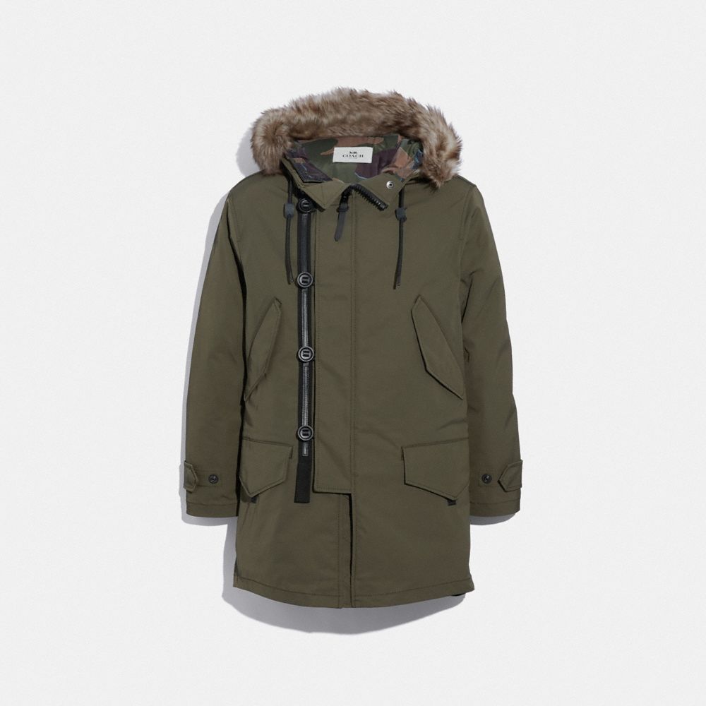 COACH F33815 3-in-1 Down Parka With Shearling OLIVE