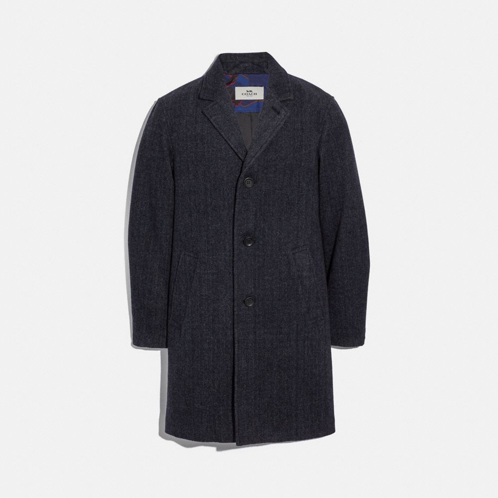 LONG WOOL TOPCOAT - CHARCOAL - COACH F33822