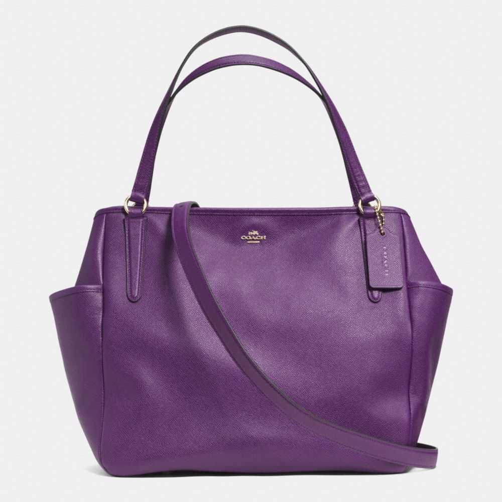 COACH F33861 Baby Bag Tote In Embossed Textured Leather  LIGHT GOLD/VIOLET