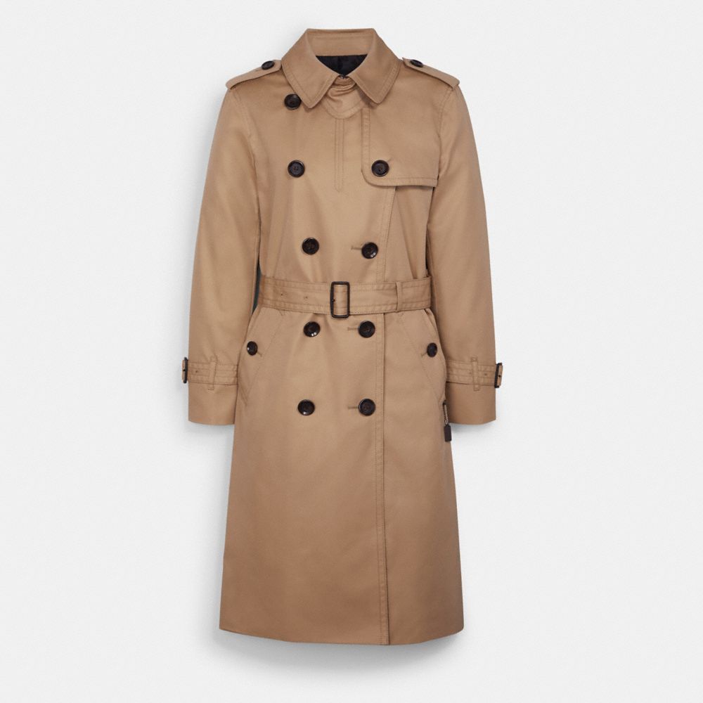 COACH Long Trench - CLASSIC KHAKI - F33865