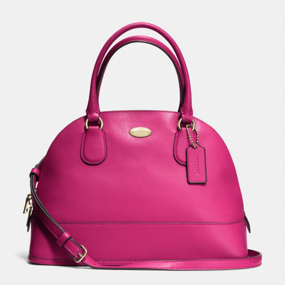 CORA DOMED SATCHEL IN CROSSGRAIN LEATHER - f33909 - IMCBY