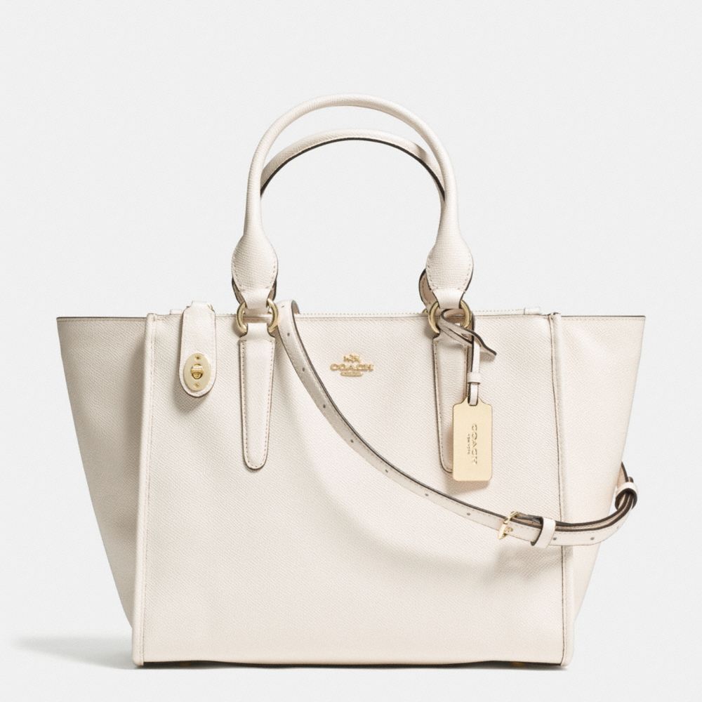 COACH F33995 Crosby Carryall In Crossgrain Leather LIGHT GOLD/CHALK