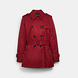 COACH SHORT TRENCH - RUBY - F34022