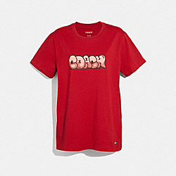 COACH F34115 Hip-hop T-shirt RED